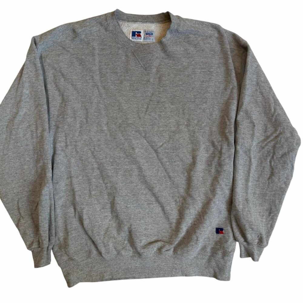 Russell Athletic gray cotton & polyester crewneck sweatshirt